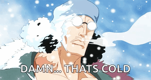 Man in Snow Saying Damn Thats Cold