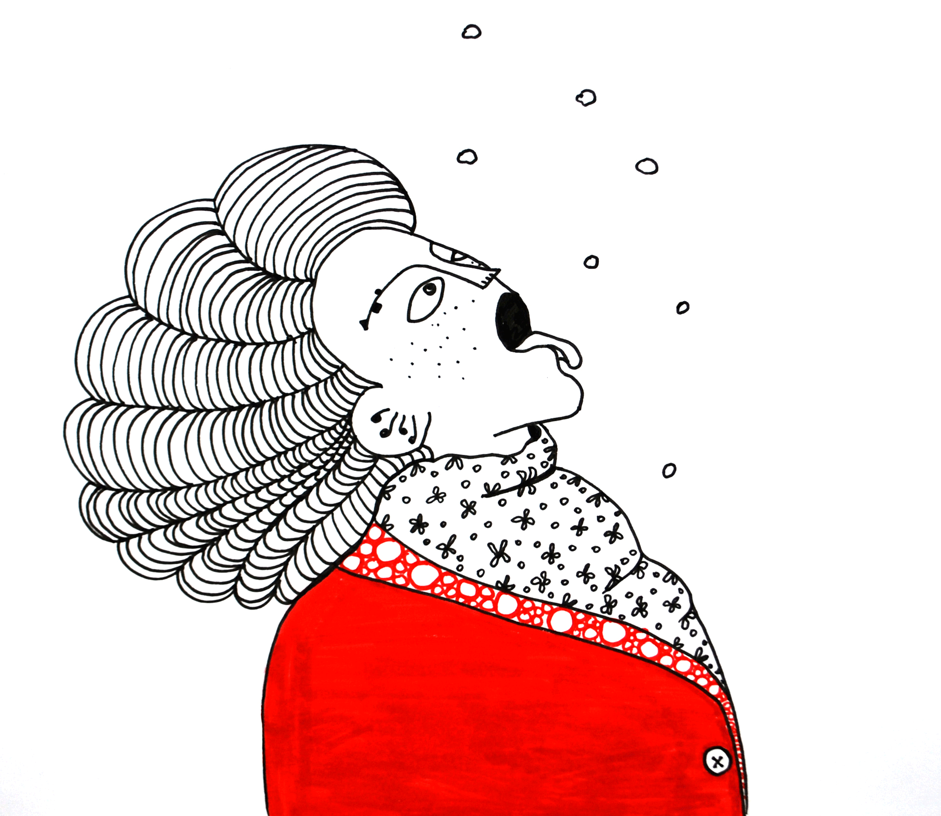 Man In Snowing Animation GIF