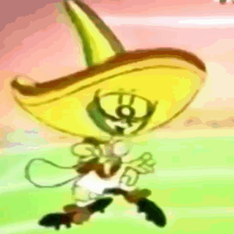 Man in Sombrero and Bow Tie Smiling With Heart Background