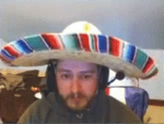 Man In Sombrero And Headphones GIF