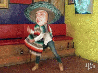 Man in Sombrero Dancing Jib Jab