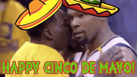 Man in Sombrero Kissing Man Happy Cinco De Mayo