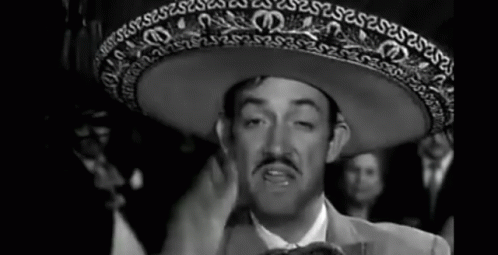 Man in Sombrero Making Funny Face