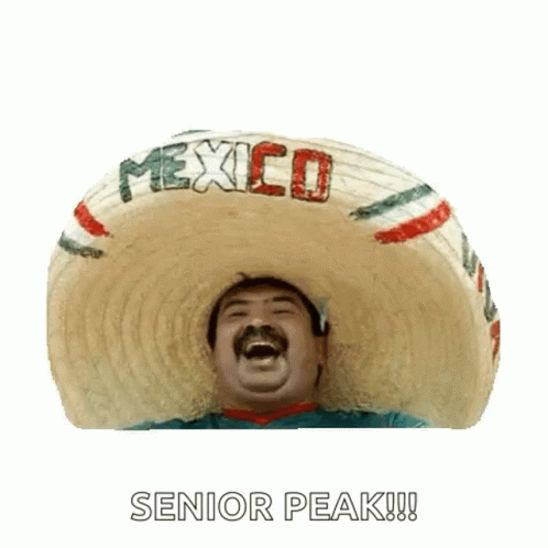 Man in Sombrero Saying Mexico Laughing