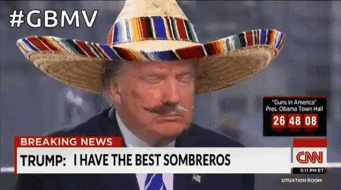 Man in Sombrero Smoking Cigarette