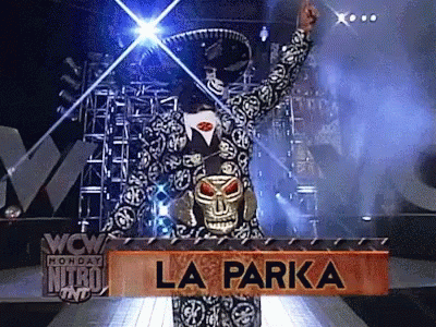 Man in Sombrero With Wow Monday Nitro Sign