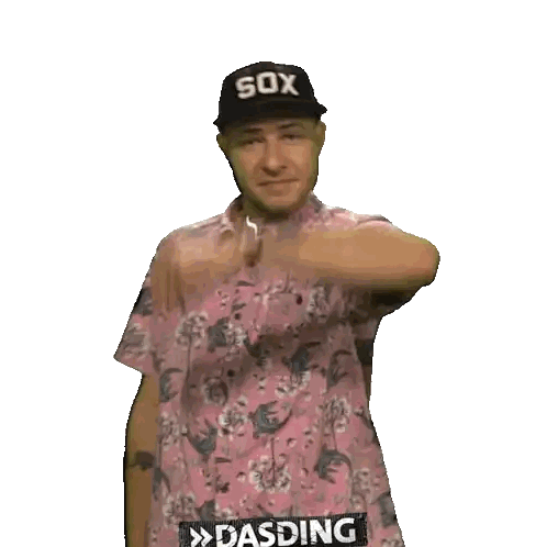Man in Sox Hat and Pink Shirt Fist Pump
