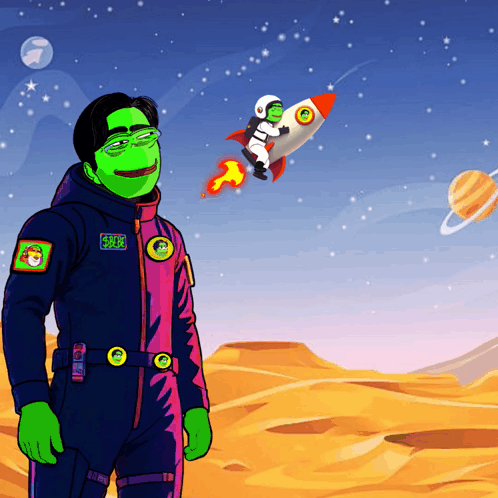 Man in Space Suit with Snoopy Patch
