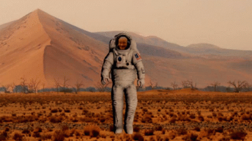 Man in Space Suit With US on Chest