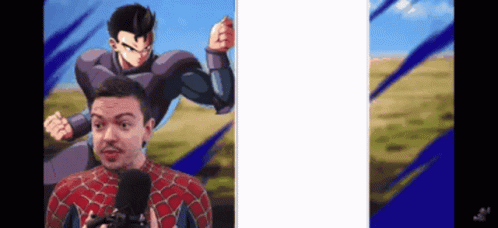 Man in Spiderman Costume Talking