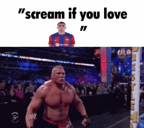 Man in Spotify Shirt Behind Wrestling Ring