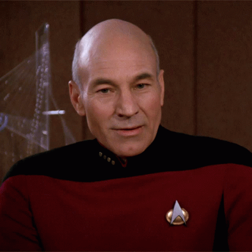 Man in Star Trek Uniform Saying Yes I Do