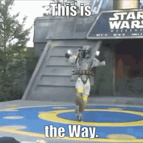 Man In Star Wars Costume Dancing GIF