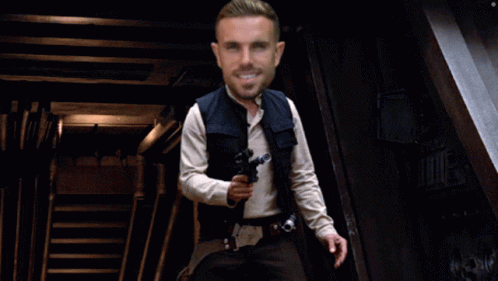 Man in Star Wars Outfit Holding Gun