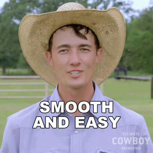 Man In Straw Hat With Smooth And Easy Shirt GIF