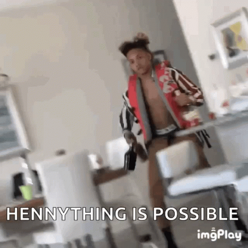 Man In Striped Jacket Holding Gun And Purse GIF
