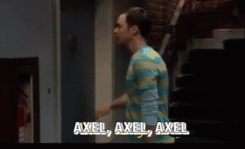 Man In Striped Shirt Saying Axel Axel Axel GIF