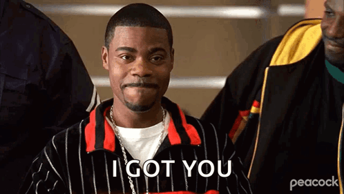 Man in Striped Shirt Saying I Got You
