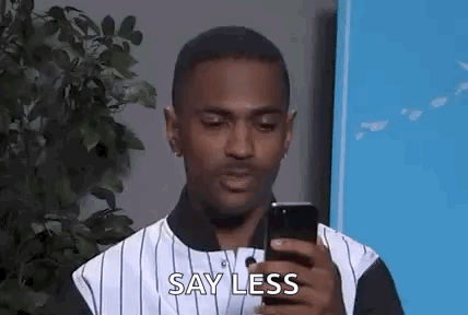 Man in Striped Shirt Saying Say Less
