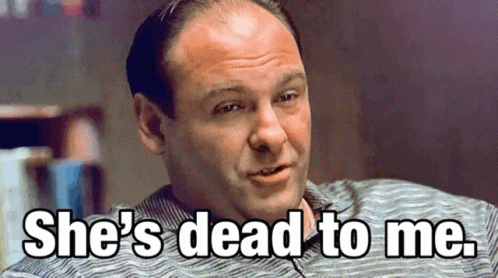 Man in Striped Shirt Saying She's Dead to Me
