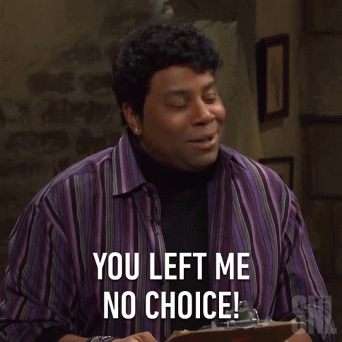 Man In Striped Shirt Saying You Left Me No Choice GIF