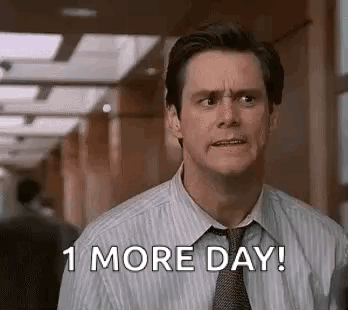 Man in Striped Shirt Says 1 More Day