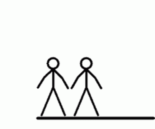 Man in Striped Suit Jumping and Dancing With Penguins
