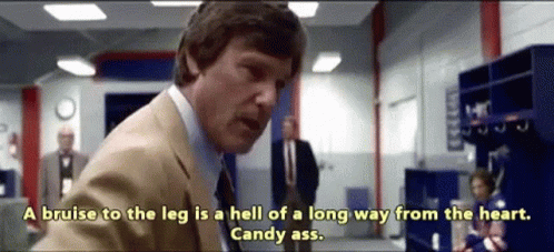 Man in Suit A Bruise to the Leg Is a Hell of a Long Way from the Heart