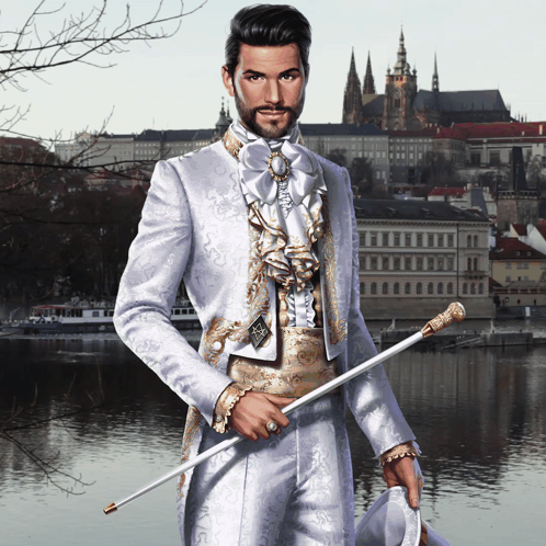 Man in Suit and Bow Tie Looking at Another Man