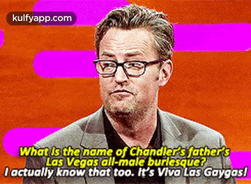 Man in Suit and Glasses Talking About Chandler's Father