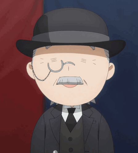 Man in Suit and Hat Cartoon