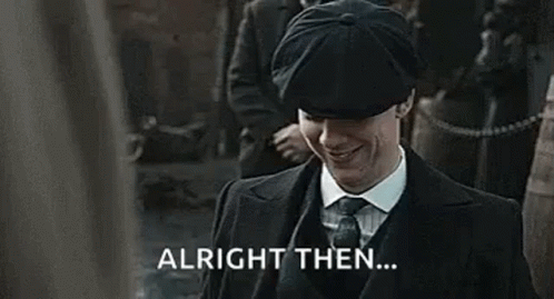 Man In Suit And Hat Saying Alright Then GIF
