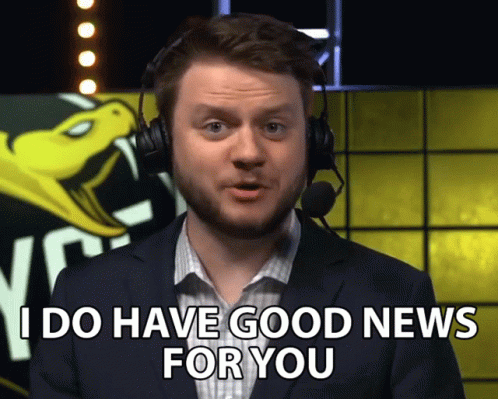 Man In Suit And Headphones Says I Do Have Good News For You GIF