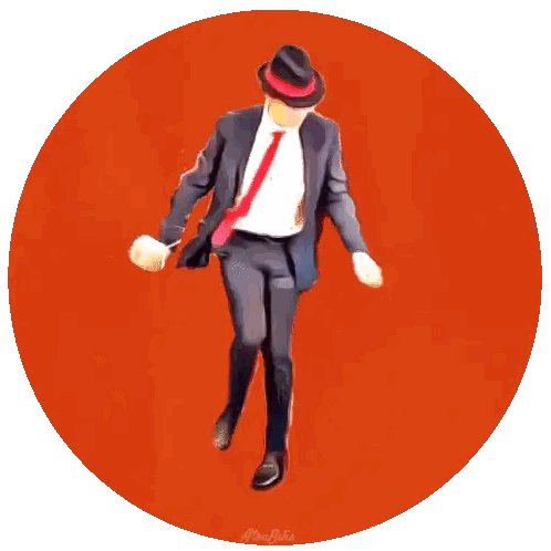 Man in Suit and Red Tie Dancing