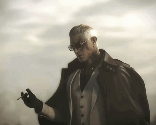 Man in Suit and Sunglasses Holding Cigarette