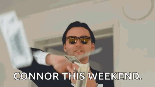 Man In Suit And Sunglasses Throwing Money GIF