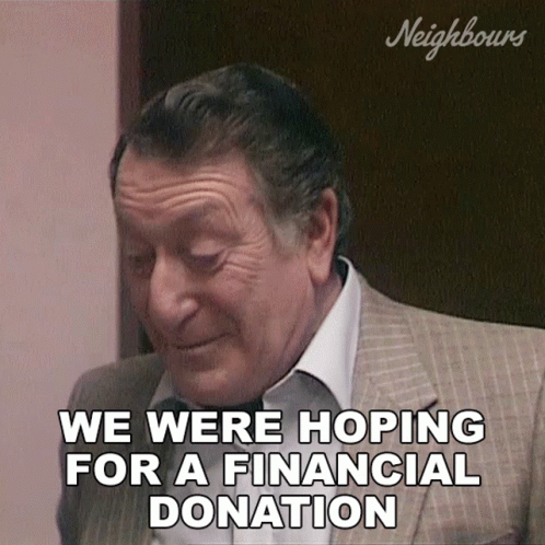 Man in Suit and Tie Asking for Donation