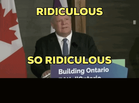 Man in Suit and Tie at Podium Saying Ridiculous So Ridiculous