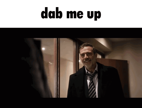 Man in Suit and Tie Dab Me Up