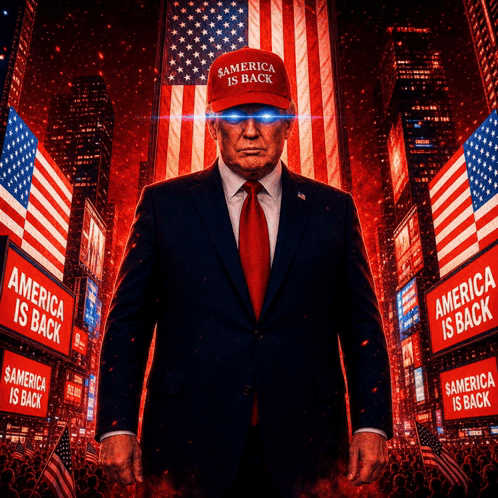 Man In Suit And Tie Hat America Is Back On It GIF