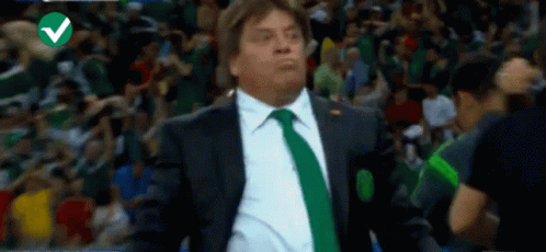 Man In Suit And Tie In Front Of Crowd GIF