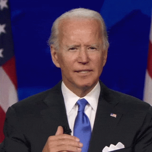 Man in Suit and Tie in Front of Flag