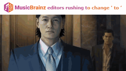 Man in Suit and Tie in Front of Music Brainz Logo
