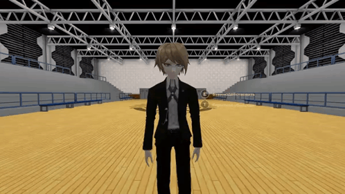 Man in Suit and Tie in Stadium