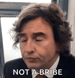 Man in Suit and Tie Making Funny Face Not a Bribe