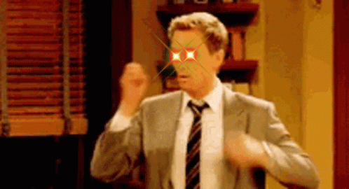 Man in Suit and Tie Making Funny Face With Glowing Eyes