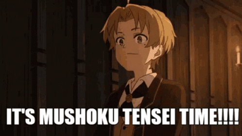 Man in Suit and Tie Mushoku Tensei Time