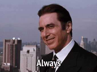 Man In Suit And Tie Saying Always GIF