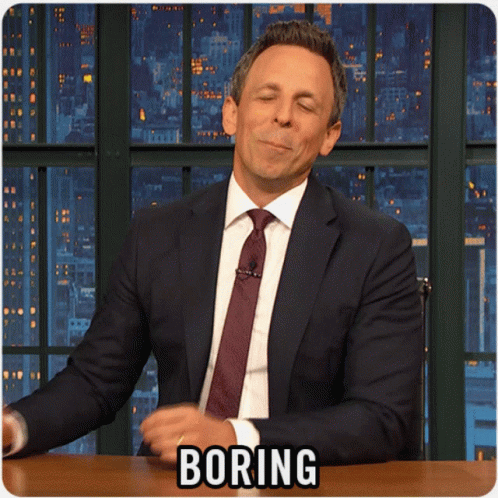 Man in Suit and Tie Saying Boring