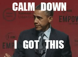 Man in Suit and Tie Saying Calm Down I Got This